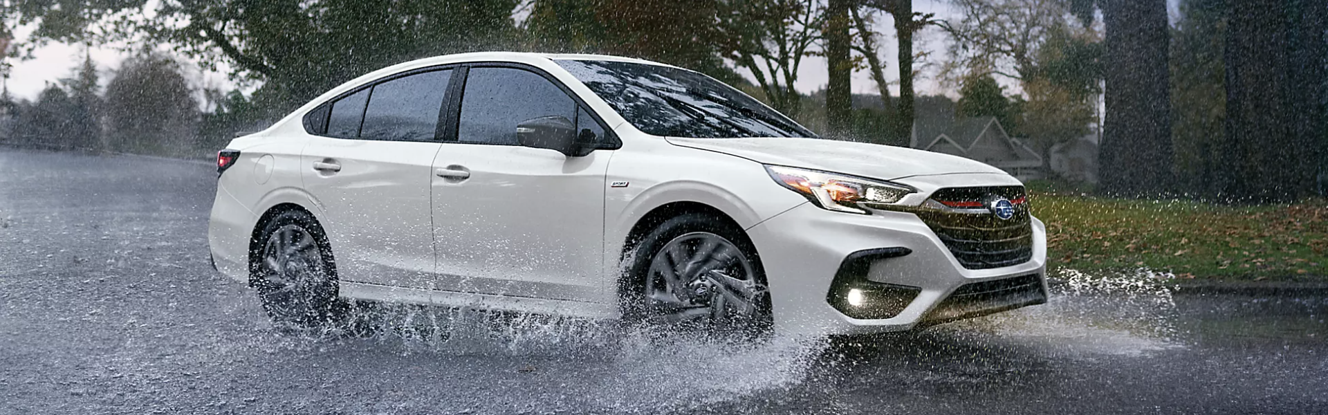 2024 Subaru Legacy running in the rain