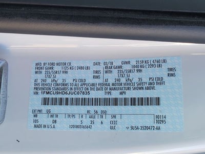2018 Ford Escape SEL