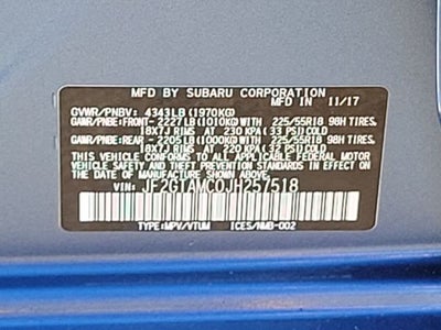 2018 Subaru Crosstrek 2.0i Limited