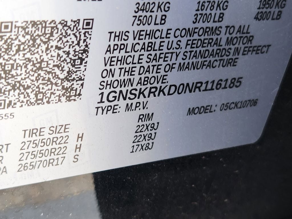 2022 Chevrolet Tahoe 4WD RST