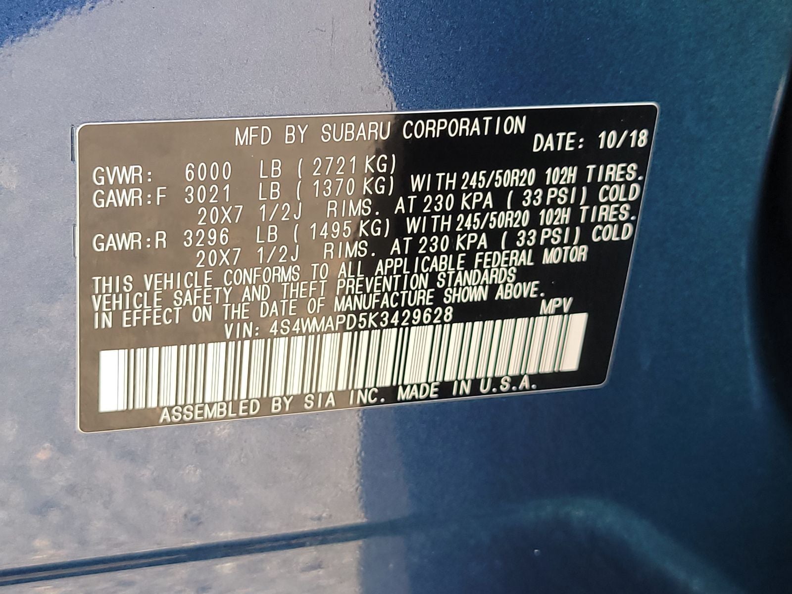 2019 Subaru Ascent Limited