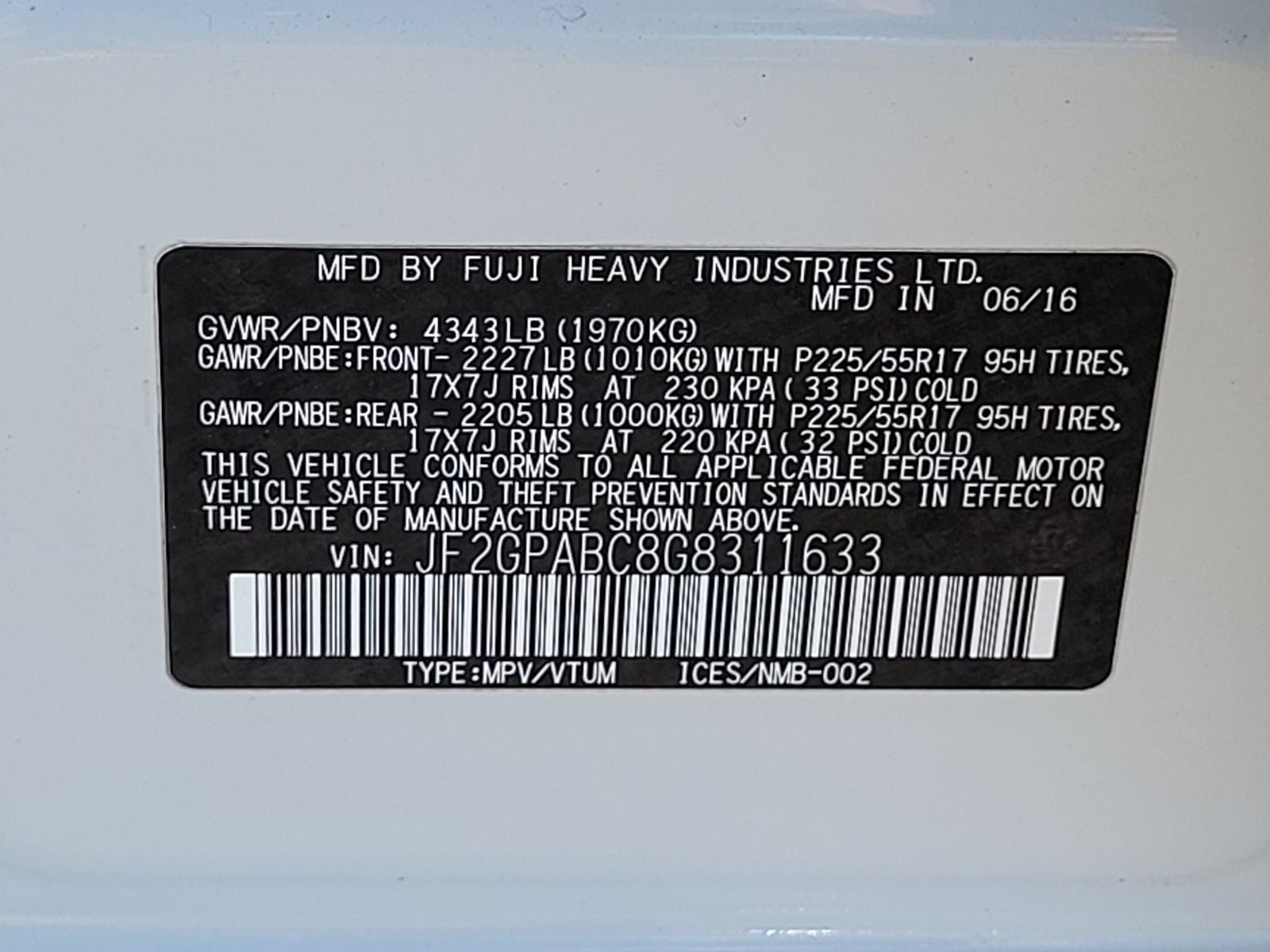 2016 Subaru Crosstrek 2.0i Premium