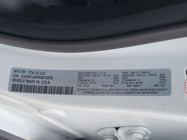 2021 RAM 1500 TRX