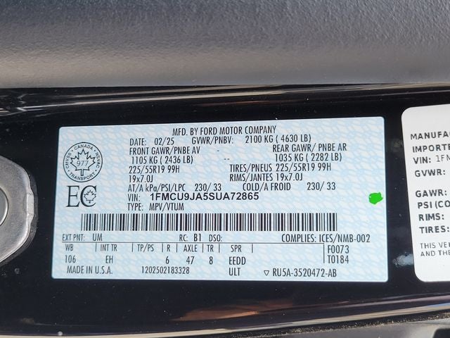 2025 Ford Escape Platinum