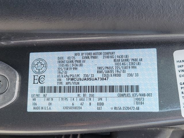 2025 Ford Escape Platinum