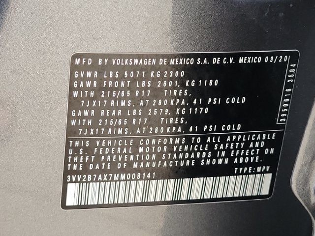 2021 Volkswagen Tiguan 2.0T SE