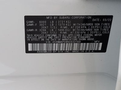 2022 Subaru Ascent Limited