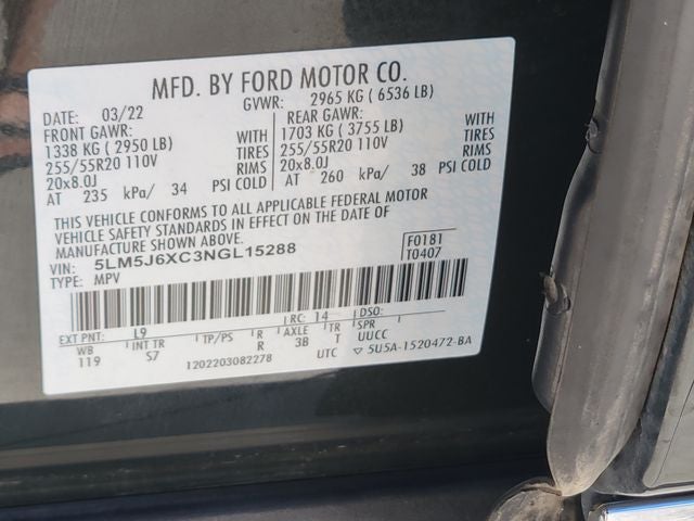 2022 Lincoln Aviator Standard