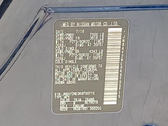 2019 Nissan Armada Platinum