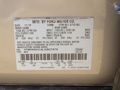 2020 Ford Explorer Platinum