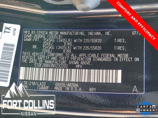 2022 Toyota Highlander Platinum