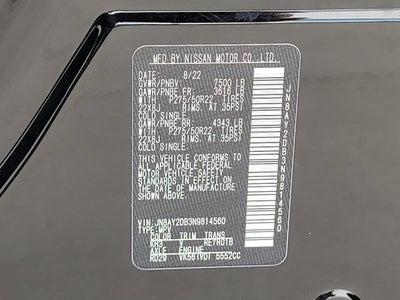 2022 Nissan Armada Platinum