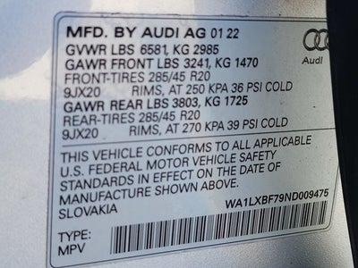 2022 Audi Q7 55 Premium Plus quattro