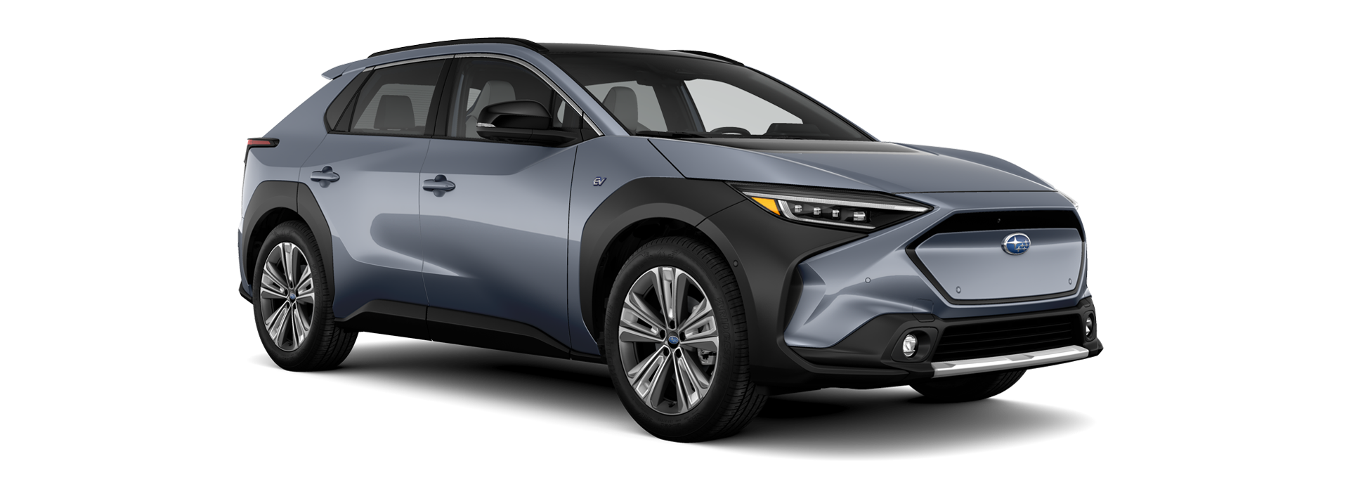 2025 Subaru Solterra Touring Shown in Harbor Mist Gray Pearl