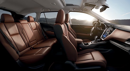 Interior of the 2022 Subaru Outback.