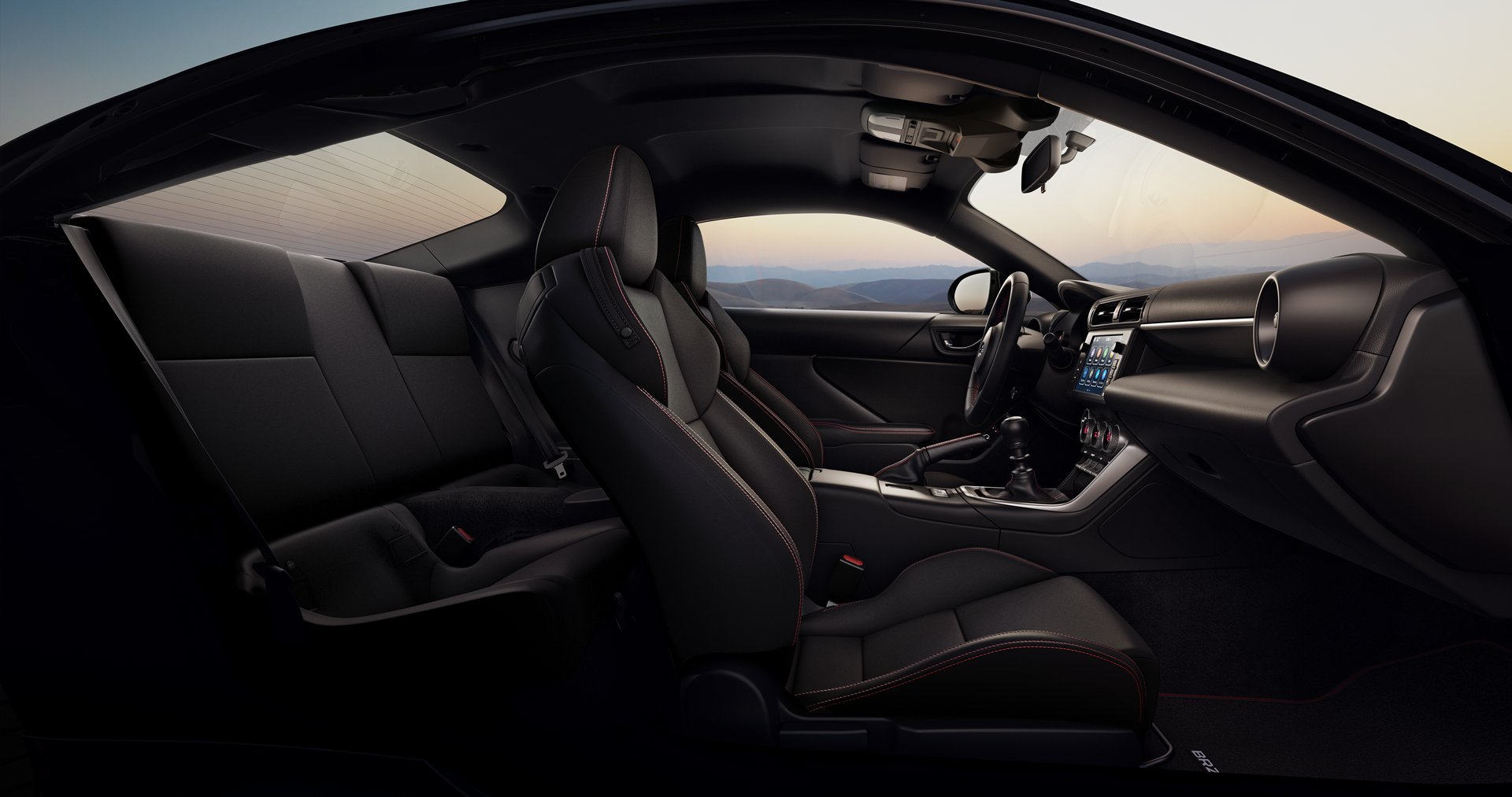 Interior of the 2024 Subaru BRZ Premium in Black Cloth