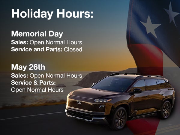 Memorial Day hours